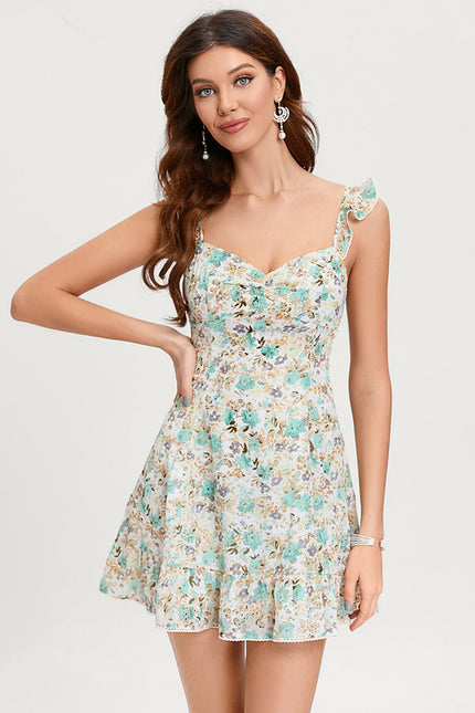 Robe Trapèze Florale Aérée - gallery 1