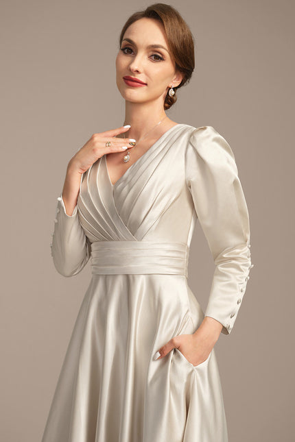 Robe Trapèze Lueur Satinée - gallery 2