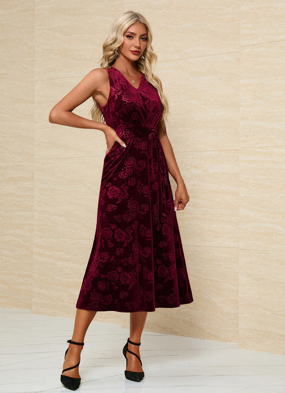 Robe Trapeze Velours - gallery 2
