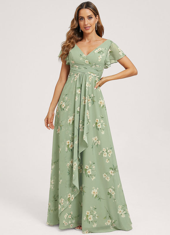 Robe Trapèze Mousseline Fendue