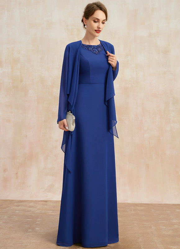 Robe Trapèze Satin Bleu Majestueux - gallery 1