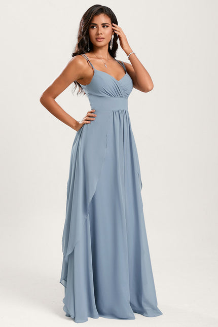 Robe Trapèze Mousseline Fendue - gallery 1