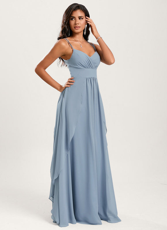 Robe Trapèze Mousseline Fendue - gallery 1