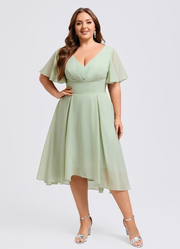 Robe Trapèze Fluide Asymétrique - gallery 8
