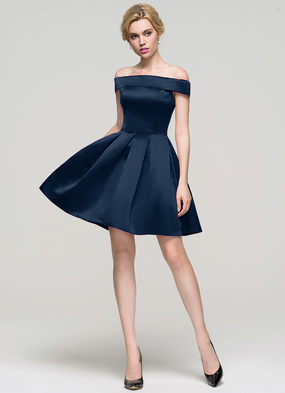 Robe Trapèze Satinée Ébène - gallery 6