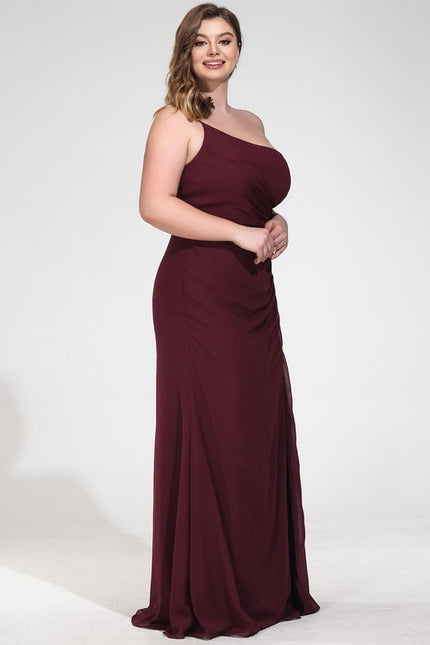 Robe Trapèze Asymétrique Beige - gallery 7