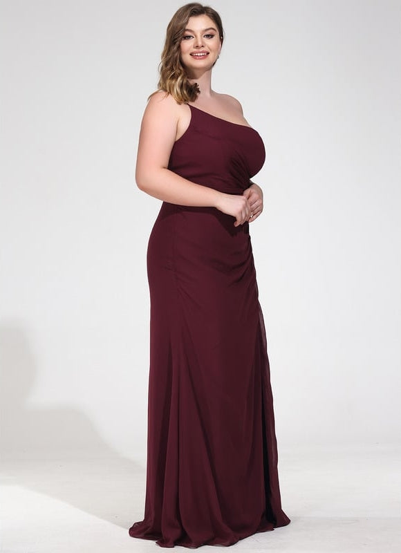 Robe Trapèze Asymétrique Beige - gallery 7