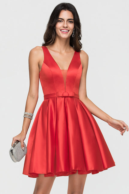 Robe Trapèze Évasée Satinée