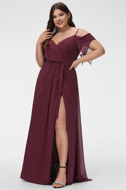 Robe Trapèze Mousseline Fendue - gallery 8