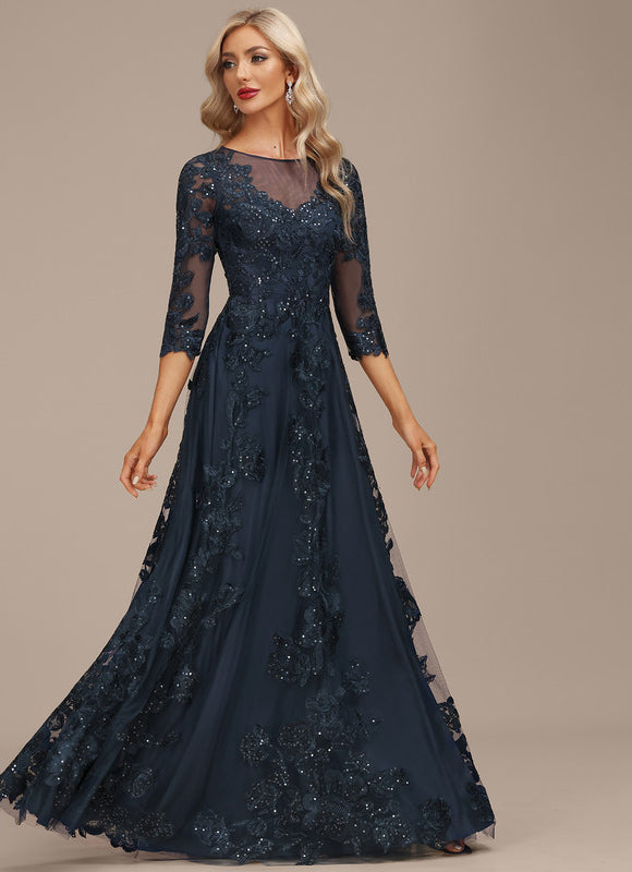 Robe Trapèze Éclat Bleu Nuit - gallery 2