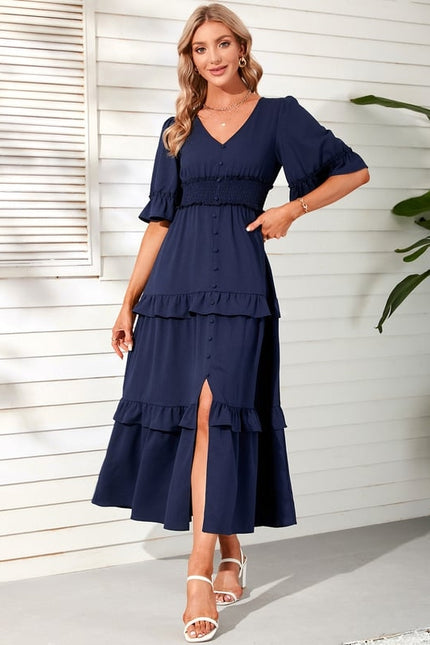 Robe Trapèze Élégance Tranquille - gallery 3
