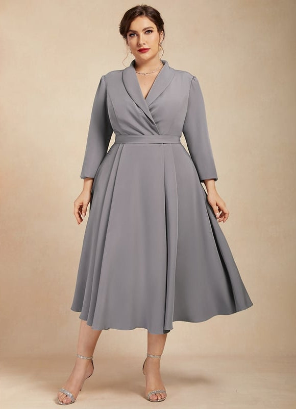 Robe Trapèze Gracieuse Élégance - gallery 7