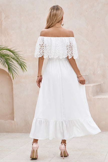 Robe Trapèze Blanche Bohème - gallery 3