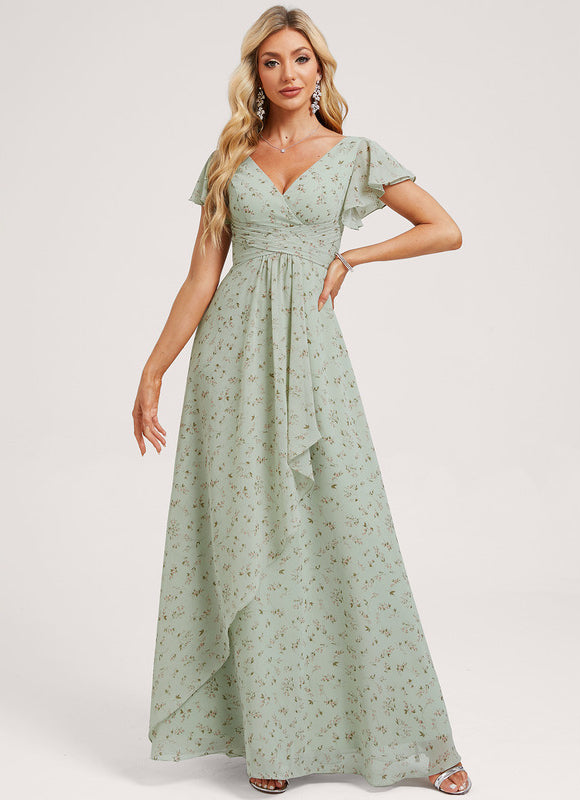 Robe Trapèze Mousseline Fendue