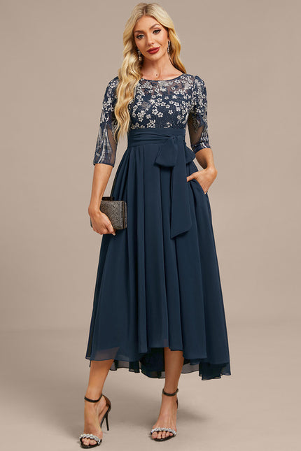 Robe Trapèze Mi-Longue Cérémonie - gallery 2