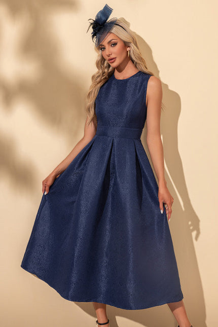Robe Trapèze Midi Texturée - gallery 4