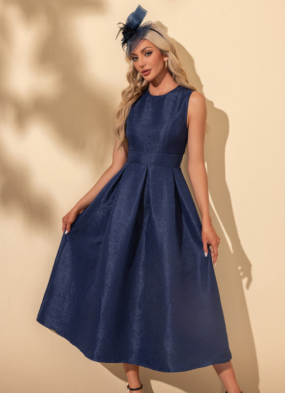 Robe Trapèze Midi Texturée - gallery 4