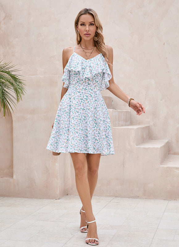 Robe Trapèze Rêve Floral Éthéré - gallery 1