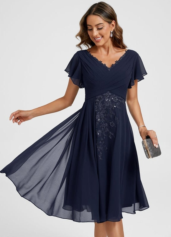 Robe Trapèze Élégance Marine