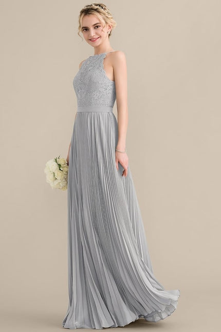 Robe Trapèze Gris Élégance Plissée - gallery 3