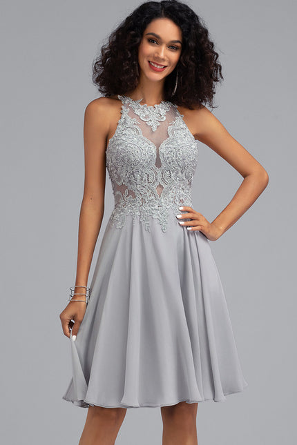 Robe Trapèze Éclat Argenté - gallery 4