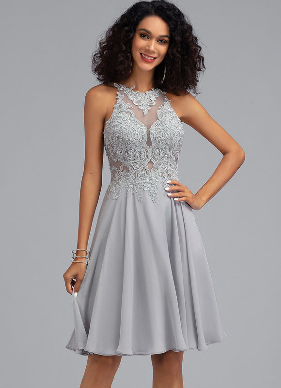 Robe Trapèze Éclat Argenté - gallery 4