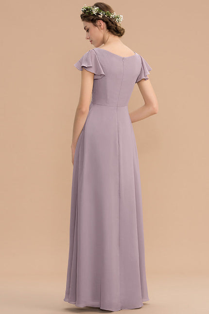 Robe Trapèze Mousseline Fendue - gallery 1