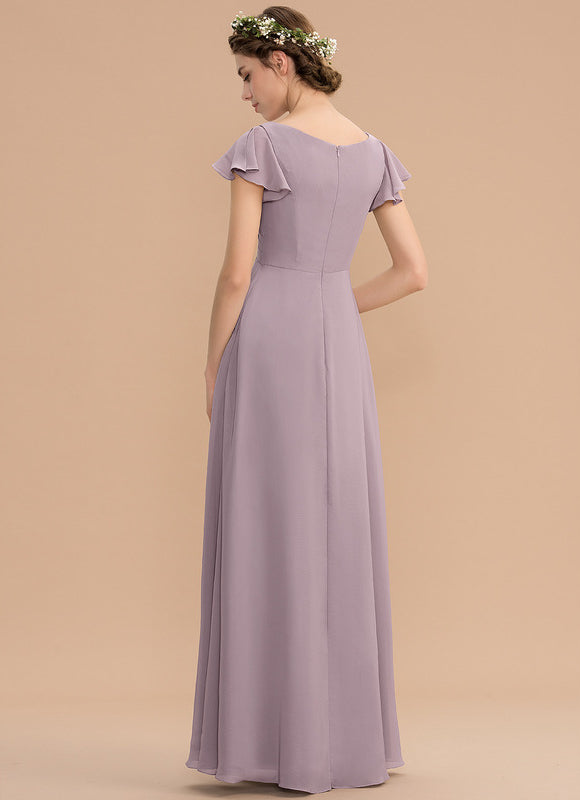 Robe Trapèze Mousseline Fendue - gallery 1