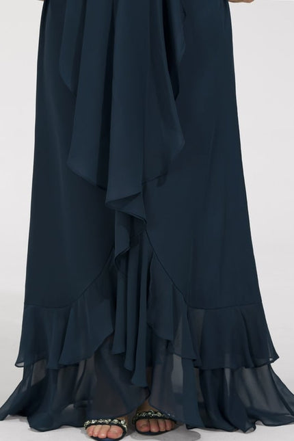 Robe Trapèze Aérienne Vert Pâle - gallery 8