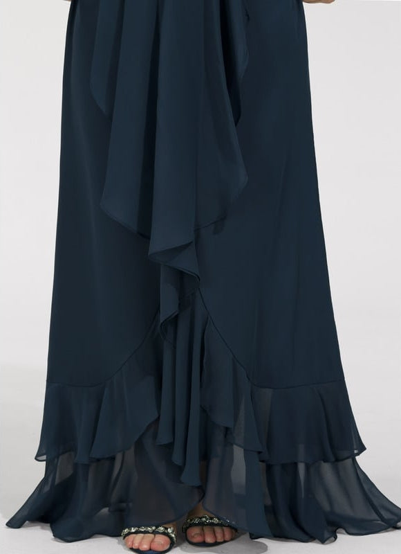 Robe Trapèze Aérienne Vert Pâle - gallery 8