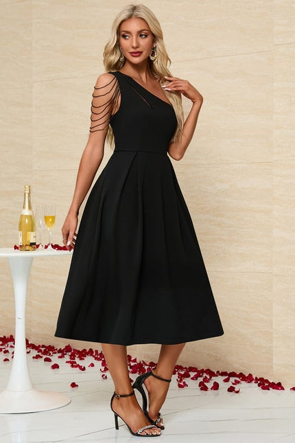 Robe Trapèze Frange Asymétrique - gallery 2