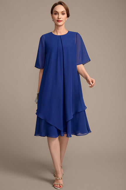 Robe Trapèze Élégance Cobalt - gallery 1