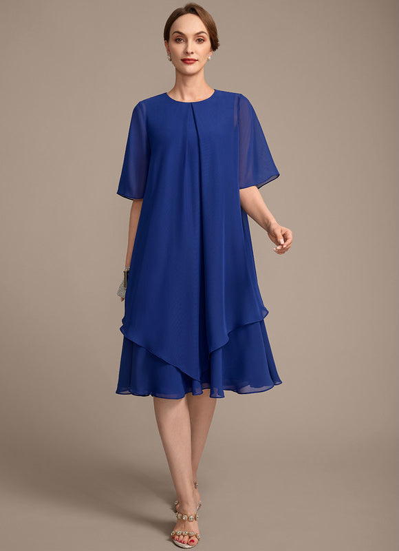 Robe Trapèze Élégance Cobalt - gallery 1