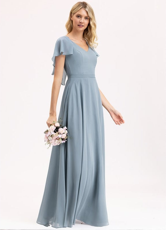 Robe Trapèze Mousseline Fendue - gallery 2