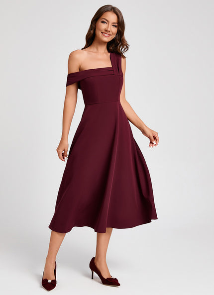 Robe Trapèze Bordeaux Flottant