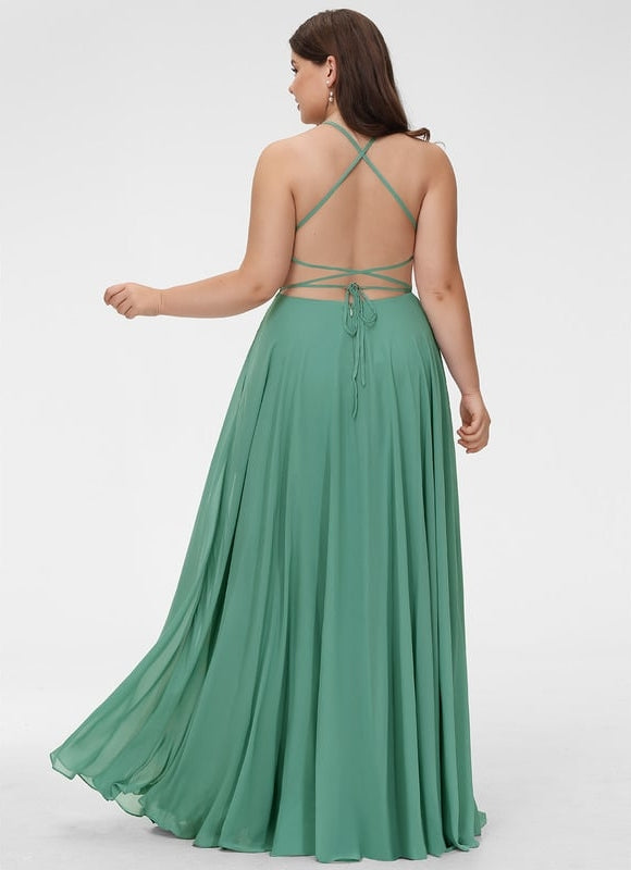 Robe Trapèze Bleu Marine Soirée - gallery 8
