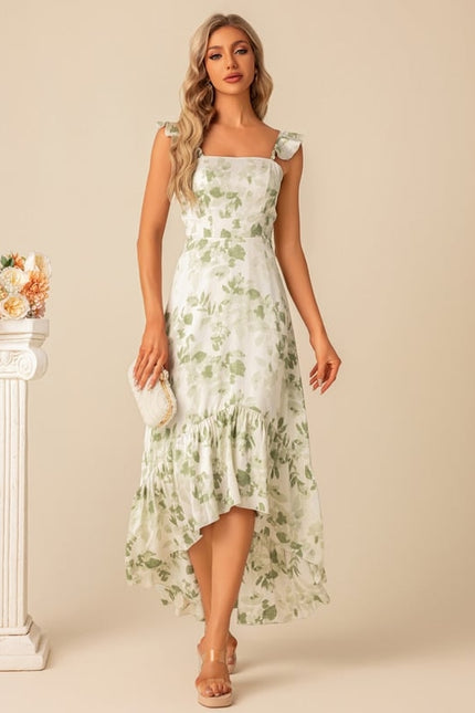 Robe Trapèze Fleurie Élevée - gallery 5