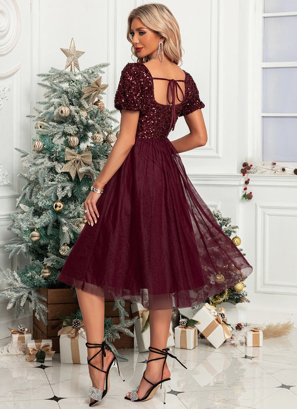 Robe Trapèze Rubis Lumineux - gallery 1