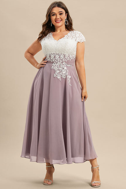 Robe Trapèze Violet Éclat Satiné - gallery 5