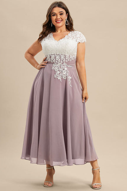Robe Trapèze Violet Éclat Satiné - gallery 5