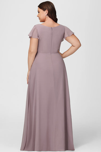 Robe Trapèze Mousseline Fendue - gallery 5