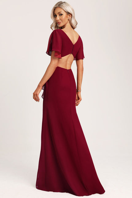 Robe Trapèze Mousseline Fendue - gallery 4