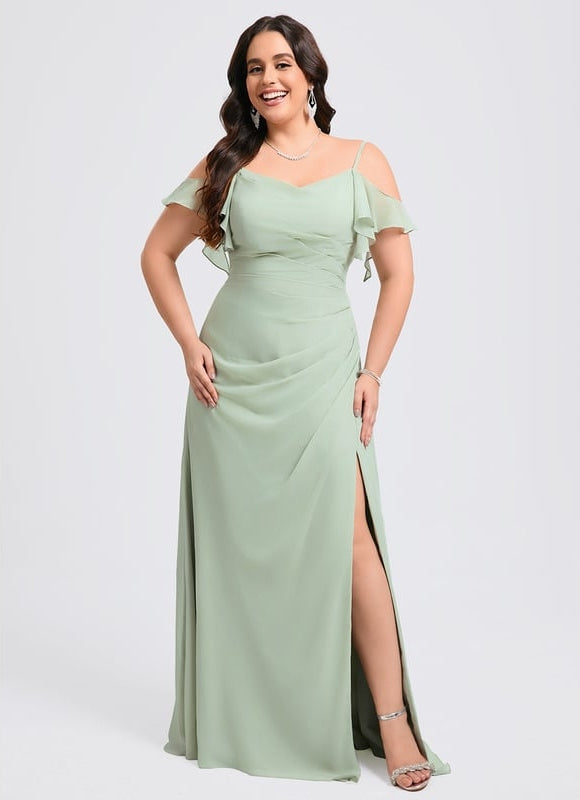 Robe Trapèze Aérienne Céleste - gallery 6