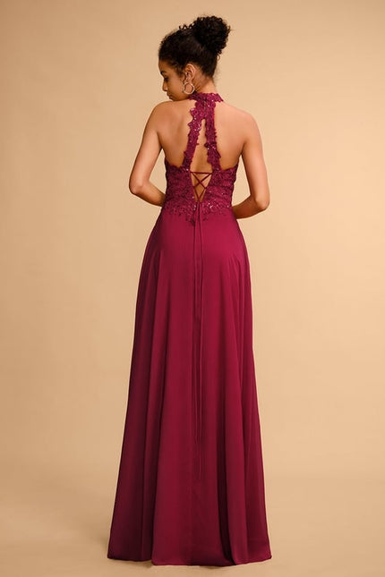 Robe Trapèze Rouge Éblouissant - gallery 2