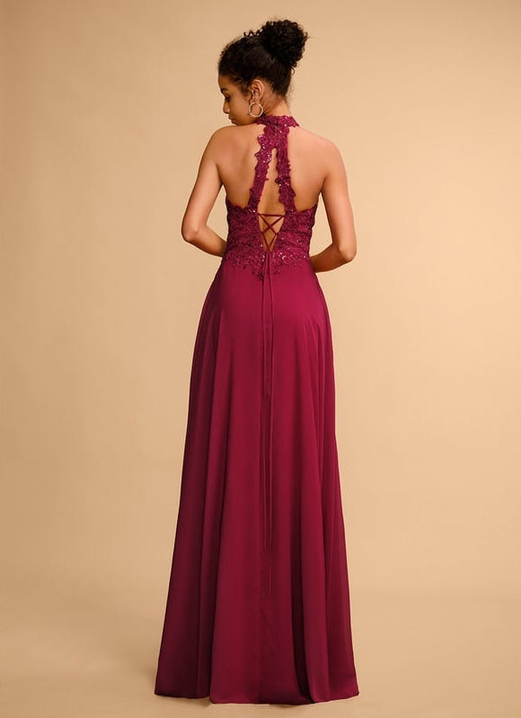 Robe Trapèze Rouge Éblouissant - gallery 2