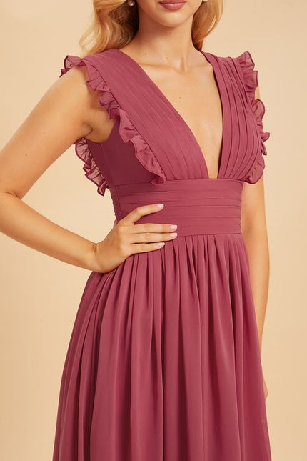 Robe Trapèze Mousseline Fendue - gallery 4