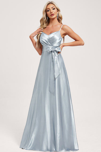 Robe Trapèze Satin Doré Élégante - gallery 2