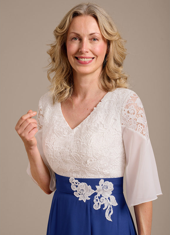 Robe Trapèze Bleu Douceur - gallery 1