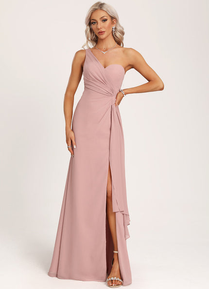 Robe Trapèze Asymétrique Beige