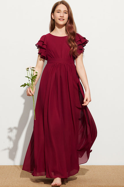 Robe Trapèze Bordeaux Flottante